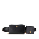 グッチ GGマーモント ベルトバッグ ウエストバッグ 長財布 カードケース 90/36 699304 ブラック レザー メンズ GUCCI 【中古】